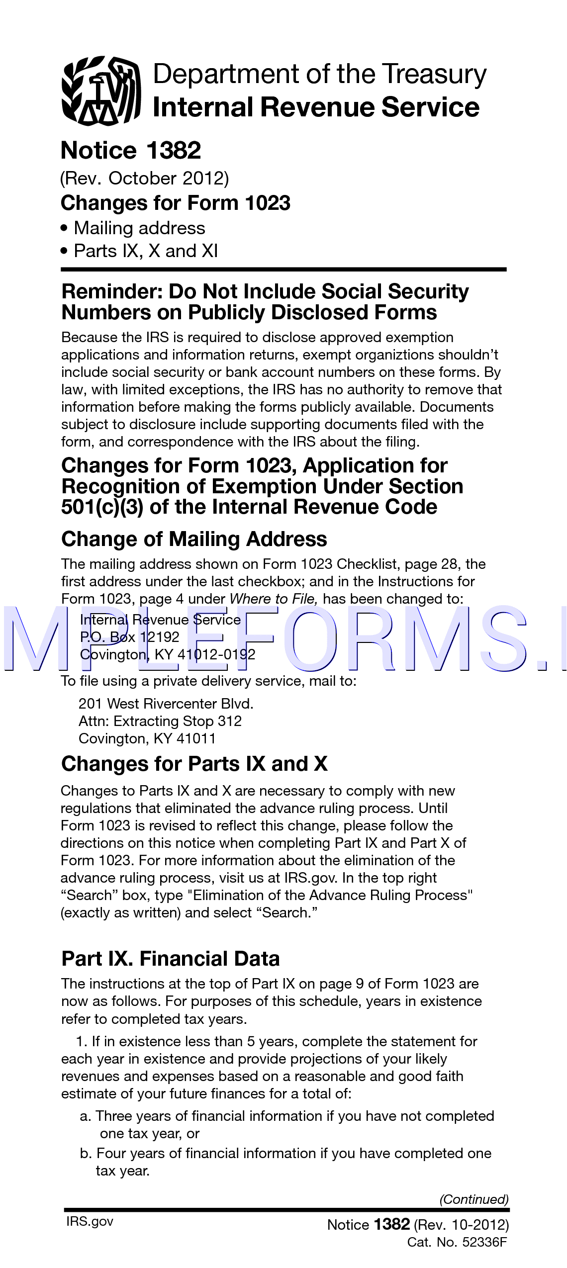 Preview free downloadable Form 1023 in PDF (page 1)
